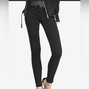 Express Black Stella Low Rise Jean Leggings 14S NWT